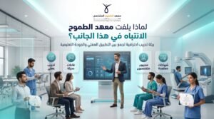 معهد تدريب بشهادات معتمدة في أبها 2 تصميم إعلاني لمعهد الطموح المتخصص العالي للتدريب في أبها يوضح بيئة تدريب احترافية تجمع بين التدريب العملي والشهادات المعتمدة والتأهيل لسوق العمل.