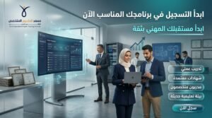 معهد تدريب معتمد في أبها 4 تصميم إعلاني لمعهد الطموح المتخصص العالي للتدريب في أبها يدعو للتسجيل في البرامج المهنية المعتمدة مع تدريب عملي وبيئة تعليمية حديثة تؤهل لسوق العمل.
